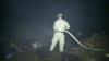 Un incendiu puternic a izbucnit seara trecută la groapa de gunoi din comuna Trușeni