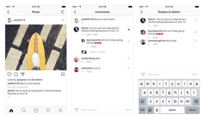 Pe urmele Facebook-ului. Instagram a introdus opţiunea de discuţii separate în comentarii