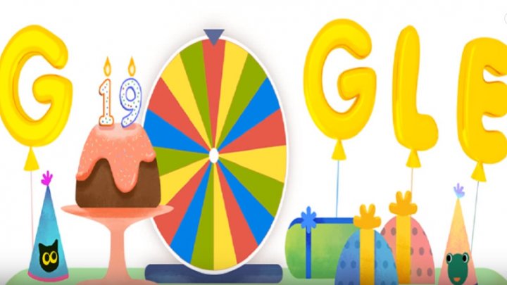 Surpriză pentru utilizatorii GOOGLE. Motorul de căutare sărbătoreşte cu ROATA ANIVERSARĂ 19 ani de existență