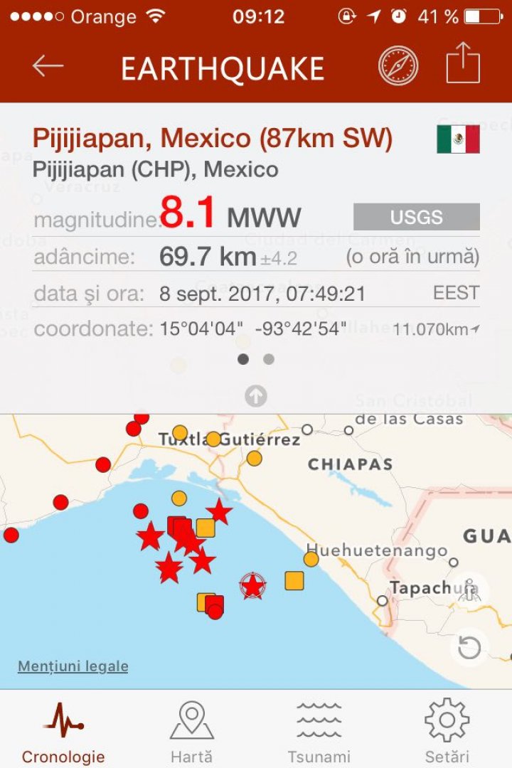 CUTREMUR cu magnitudinea de 8,2 în Mexic! Sunt cel puţin 26 MORŢI. A fost emisă ALERTĂ DE TSUNAMI (VIDEO)