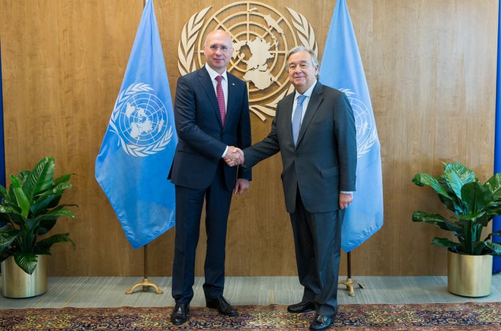 Premierul Pavel Filip a avut o întrevedere cu Secretarul General ONU, António Guterres