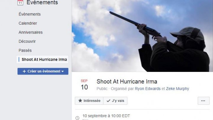 Poliţia din Florida, în alertă! Oamenii vor să tragă cu arma înspre uraganul Irma