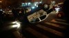 Accident SPECTACULOS în sectorul Buiucani al Capitalei. O mașină de poliție, răsturnată pe o trecere de pietoni (FOTO/VIDEO)