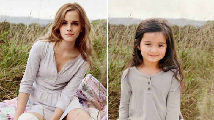 Mimici inedite. O fetiţă model de trei ani imită  personaje celebre (FOTO)