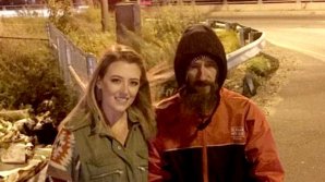 CAMPANIE DE RECUNOŞTINŢĂ ÎN SUA. Americanii au donat bani pentru un bărbat fără adăpost