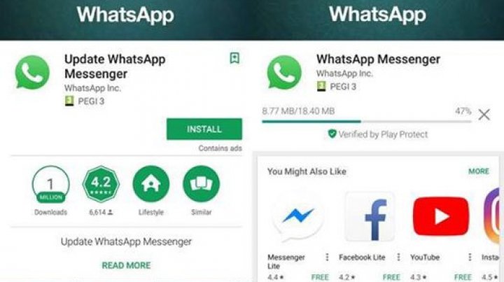 Mai mult de un milion de utilizatori Android, păcăliţi să instaleze o copie a aplicaţiei WhatsApp