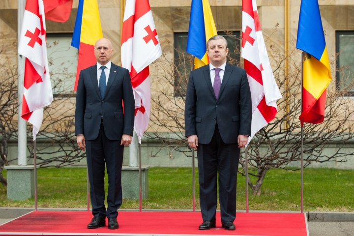 Premierul Filip a avut o întrevedere cu omologul său Giorgi Kvirikashvili: Moldova și Georgia au priorități comune în relația cu UE (FOTO)