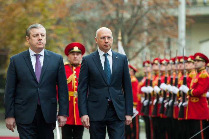 Premierul Filip a avut o întrevedere cu omologul său Giorgi Kvirikashvili: Moldova și Georgia au priorități comune în relația cu UE (FOTO)