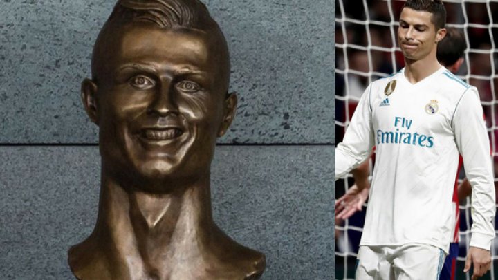 Cristiano Ronaldo, onorat cu un bust pe măsură, după primul eşec de pe aeroportul din Madeira