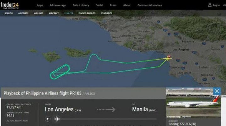 ATERIZARE DE URGENȚĂ pe aeroportul din Los Angeles. Un avion s-a întors din drum