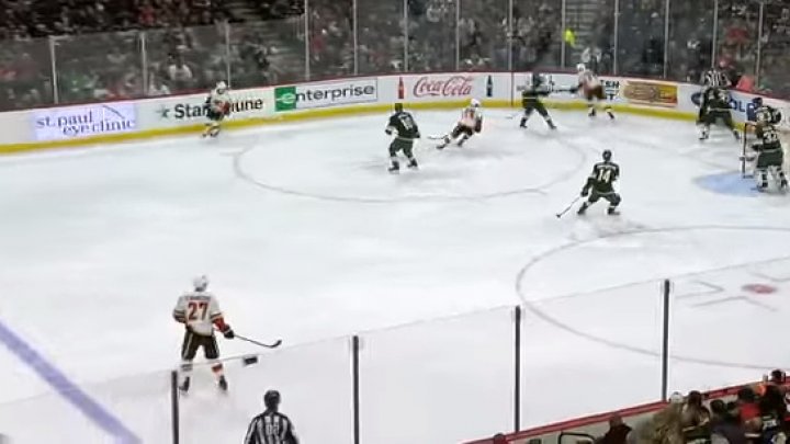 Partida dintre Minnesota Wild și Calgary Flames din Liga Națională de Hochei, marcată de un incident