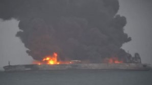 32 de persoane sunt dispărute după o coliziune între un petrolier şi un cargo în largul coastei de est a Chinei