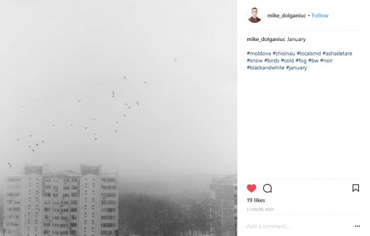 IMAGINI DE POVESTE! Chişinăul în alb, văzut prin filtrele Instagramului (GALERIE FOTO)