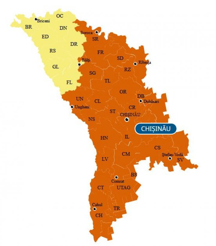 COD PORTOCALIU DE LAPOVIȚĂ: Cantitatea de precipitații va ajunge până la 25 de litri pe metrul pătrat