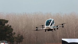 #realIT. Transportă pasageri la o viteză de 130 de km/oră! PRIMELE IMAGINI cu testele "taxiurilor zburătoare" 