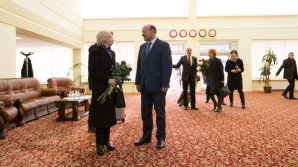 Valeriu Ghilețchi, a întâmpinat-o pe președinta Parlamentului leton, care va participa la Conferința interparlamentară