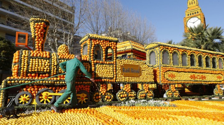 Festivalul lămâilor de la Menton, un elogiu adus de locuitorii oraşului 