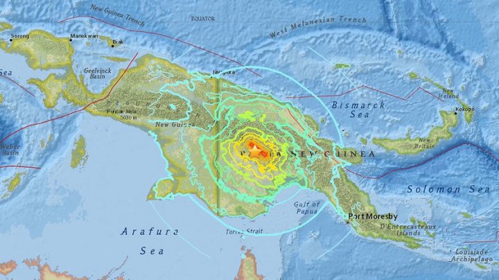 Un cutremur cu magnitudinea de 7,5 a avut loc, duminică, în Papua Noua Guinee