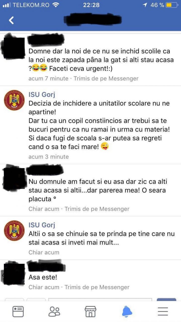 Situație amuzantă la Gorj. Un elev a cerut ISU să închidă școlile și în județul lui. Răspunsul pe care l-a primit de la autorități (FOTO)