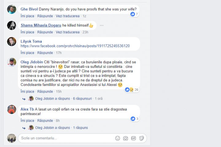 Ultimele mesaje de pe pagina de Facebook a lui Alexei Mitachi, bărbatul care a ucis-o pe Anastasia Cecati (FOTO)