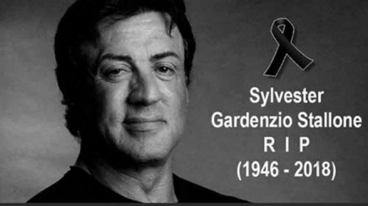 Sylvester Stallone, victima unei ştiri false! O fotografie virală pe internet anunţă moartea celebrului actor 