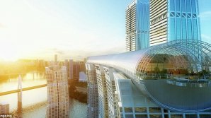 ZGÂRIE NORI ORIZONTAL. Chinezii construiesc un coridor enorm deasupra unui bloc de 60 de etaje. Cât va costa proiectul (FOTO)