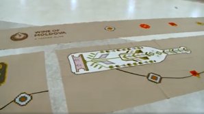 Vinuri expuse în mod original! Standul Moldovei din Dusseldorf a fost brodat manual