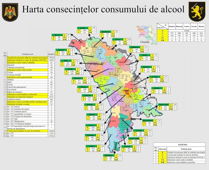 TOT MAI MULTE INFRACŢIUNI COMISE LA BEŢIE! A fost lansată harta interactivă despre consecinţele consumului de alcool (HARTA)
