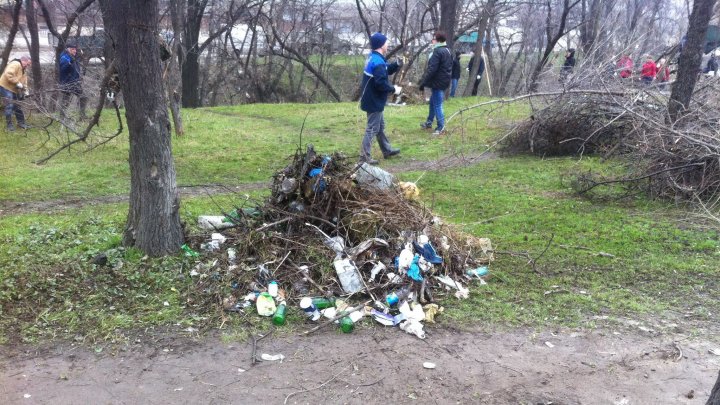 CURĂŢENIE LUNĂ ÎN CAPITALĂ! Sute de oameni au pus mâna pe mături, greble şi lopeţi şi au ieşit la făcut ordine (FOTO)