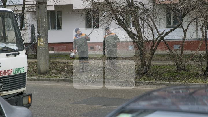 Lucrările de salubrizare în Capitală sunt în toi. Curăţenia generală a început din sectorul Ciocana (FOTOREPORT)