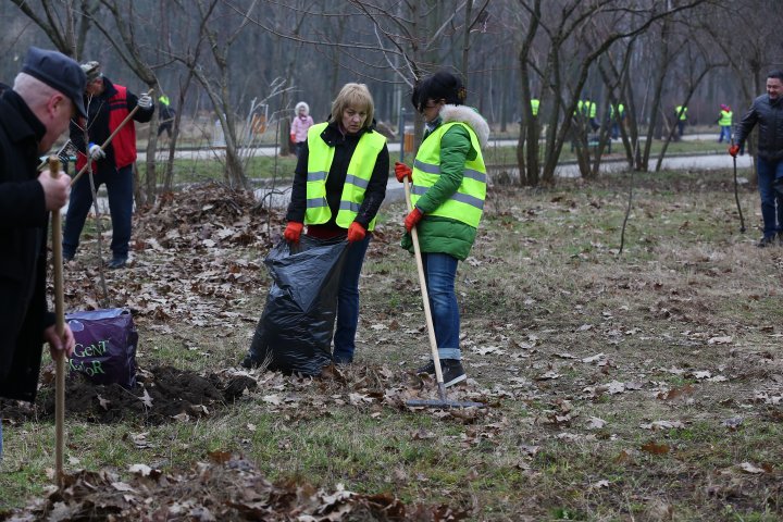 Marea Curățenie de primăvară din Capitală. Angajații Spații Verzi și locuitorii fac curat în toate parcurile și străzile