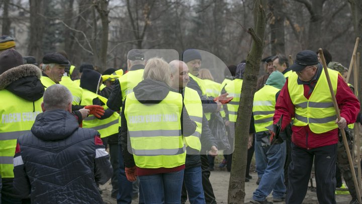 Marea Curățenie de primăvară din Capitală. Angajații Spații Verzi și locuitorii fac curat în toate parcurile și străzile