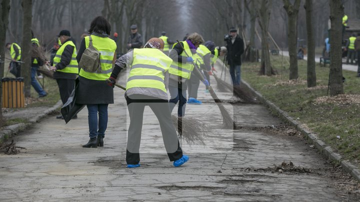 CURĂŢENIE LUNĂ ÎN CAPITALĂ! Zeci de mii de oameni s-au mobilizat şi au participat la acţiunile de salubrizare din oraş (FOTOREPORT)