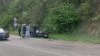 Accident rutier în apropiere de Fundul Galbenei. O maşină s-a răsturnat într-un şanţ (FOTO)