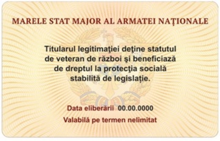 Ministerul Apărării a iniţiat schimbarea legitimaţiilor  pentru veteranii de război