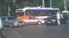 Accident rutier în centrul Capitalei. Trei mașini și un troleibuz cu pasageri s-au CIOCNIT VIOLENT (FOTO)