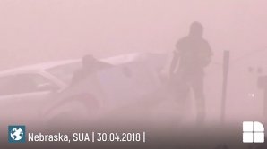 PUBLIKA WORLD: O furtună de praf a provocat un accident în lanţ pe o autostradă din Nebraska. Sunt victime 