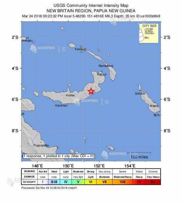 S-A CUTREMURAT PĂMÂNTUL! Un seism cu magnitudinea 6,2 s-a produs în Papua Noua Guinee (FOTO)