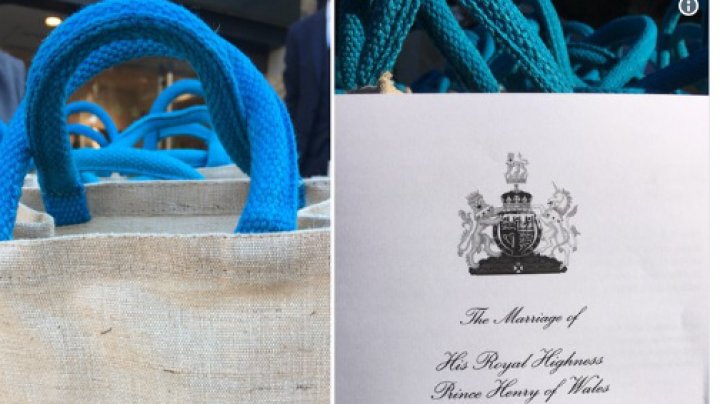 Mii de pungi cu cadouri pentru invitaţii de la nunta prinţului Harry şi Meghan Markle. Ce conţineau acestea 