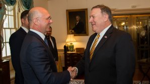 Pavel Filip și Secretarul de Stat al SUA, Mike Pompeo, discuţii despre dezvoltarea dialogului strategic Republica Moldova - SUA