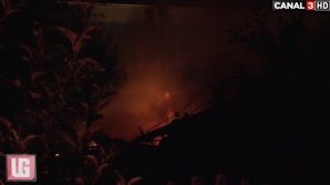 Momente de spaimă pentru o familie din comuna Bubuieci. O anexă a casei a luat foc (VIDEO)