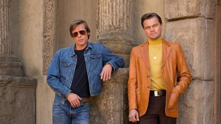 Prima imagine cu Leonardo DiCaprio și Brad Pitt în platoul de filmare de la Once Upon a Time in Hollywood