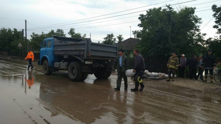 Consecinţele ploii torenţiale: Apa a pătruns în beciurile şi ogrăzile a zece familii din satul Gherman (FOTO)