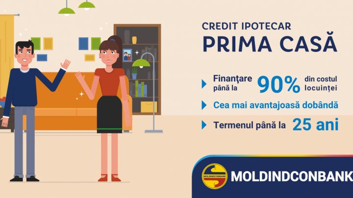 Moldindconbank micșorează dobânda la creditul Prima Casă