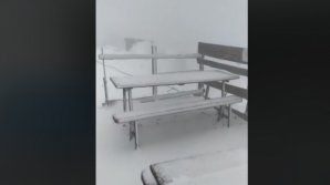 Zăpadă și viscol în toiul verii. Imagini incredibile, surprinse în Italia