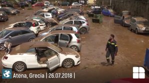 PUBLIKA WORLD: După INCENDIILE DEVASTATOARE, Grecia se confruntă cu o NOUĂ CATASTROFĂ. Atena, SUB APE (VIDEO)