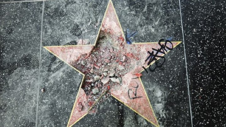 Steaua lui Donald Trump de pe Aleea Vedetelor din Hollywood a fost distrusă. Ce pedeapsă a primit făptaşul