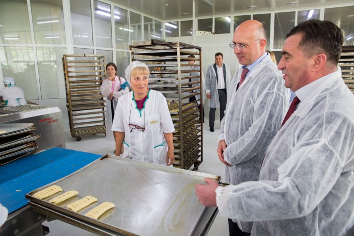 Premierul Pavel Filip, în vizită la fabrica de panificație din orașul Taraclia (GALERIE FOTO)