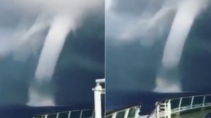 Fenomen neobişnuit filmat pe mare, în apropiere de insula Santorini din Grecia (VIDEO)