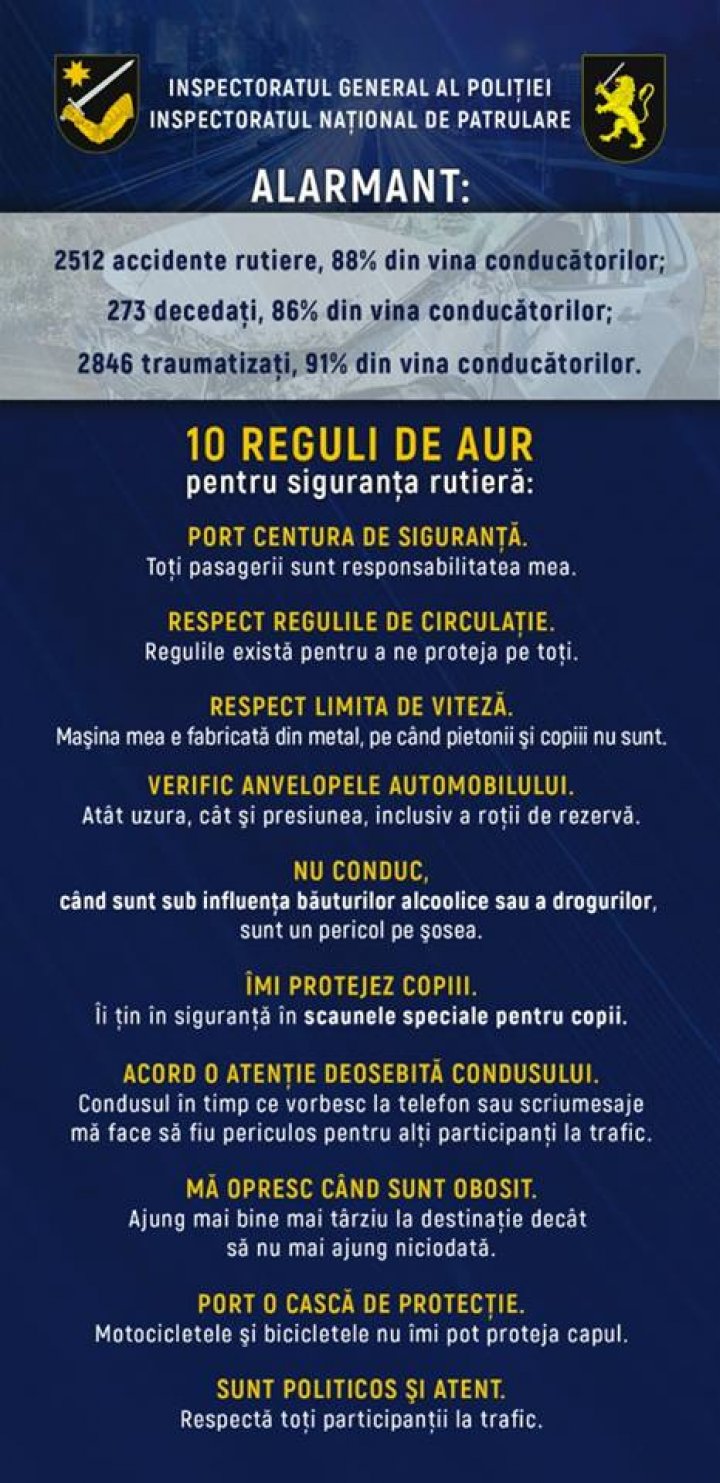 ATENȚIE, ȘOFERI! Pedepese mult mai dure din cauza accidentelor provocate de persoanele în stare de ebrietate